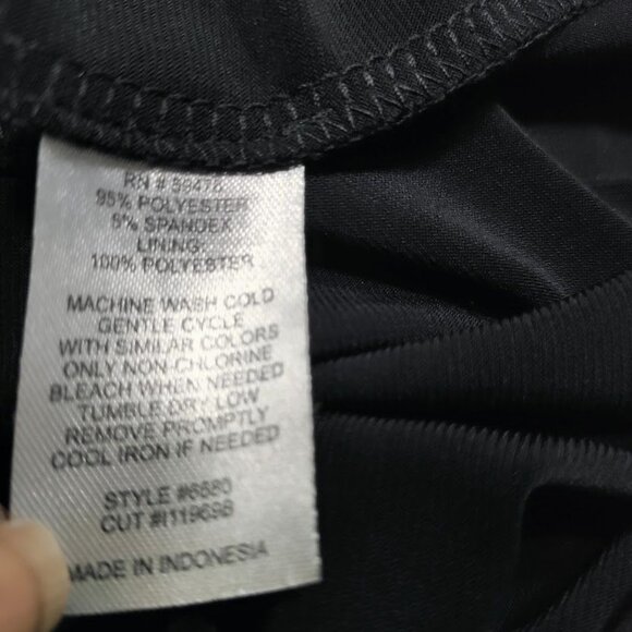 Carole Little Black Mother of The Bride Bodycon Tiered Square Neck Dress Size 14 - Picture 7 of 11